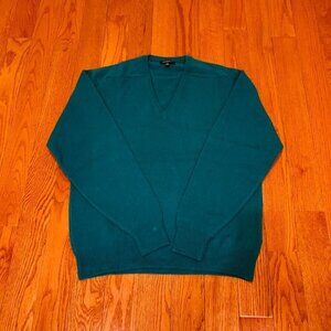 Burberry V Neck Pullower Sweater 100% Lambs Wool Men's Size Medium